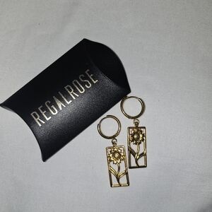 Gold Floral Earrings